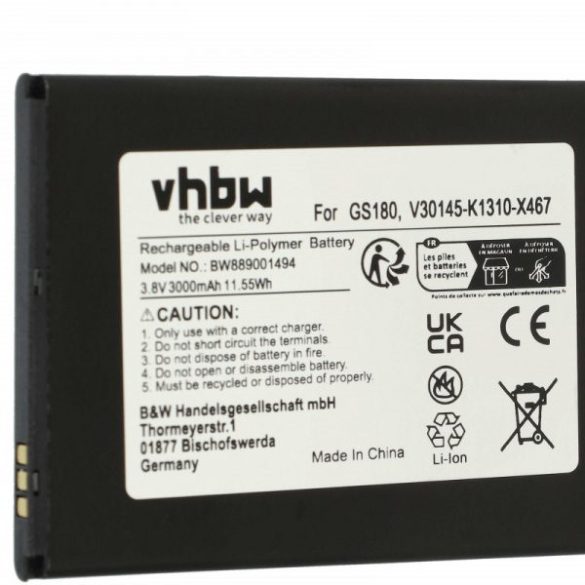 Gigaset V30145-K1310-X467 - 3000 mAh 3.8 V Li-polymer - Utángyártott telefon akku