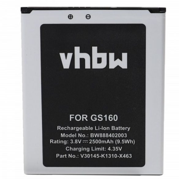 Gigaset V30145-K1310-X463 - 2500 mAh 3.8 V Li-Ion - Utángyártott telefon akku