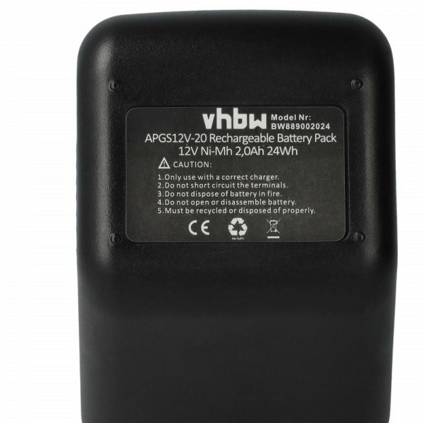 Szerszámgép akku Gesipa CPT12/2 EHD Blind Rivet Gun - 2000 mAh, 12 V, NiMH - Utángyártott akku