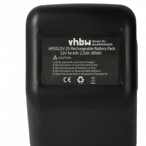 Szerszámgép akku Gesipa CPT12/2 EHD Blind Rivet Gun - 2500 mAh, 12 V, NiMH - Utángyártott akku