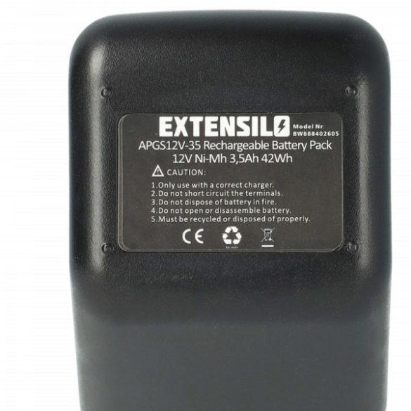 Szerszámgép akku Gesipa CPT12/2 EHD Blind Rivet Gun - 3500 mAh, 12 V, NiMH - Utángyártott akku