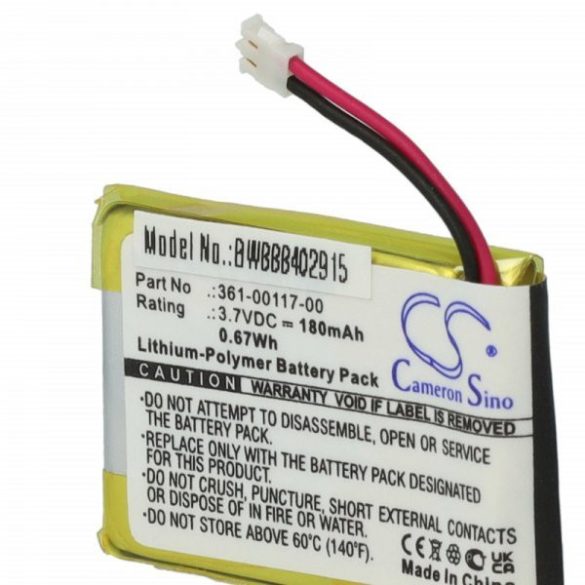 Okosóra - Garmin 361-00117-00, 361-00097-00 - 180 mAh 3.7 V Li-polymer - utángyártott akku