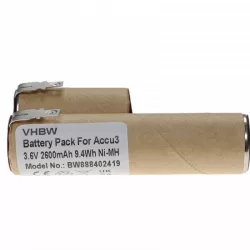   Fűnyíró Gardena Accu3 - 2600 mAh 3.6 V NiMH - Utángyártott akku