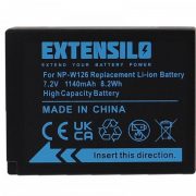  Fujifilm NP-W126, NP-W126s - 1140mAh, 7.2V, Li-Ion - Utángyártott Kamera akku