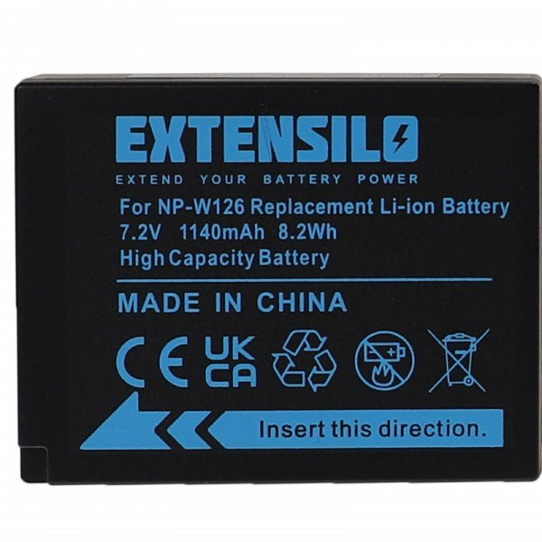 Fujifilm NP-W126, NP-W126s - 1140mAh, 7.2V, Li-Ion - Utángyártott Kamera akku