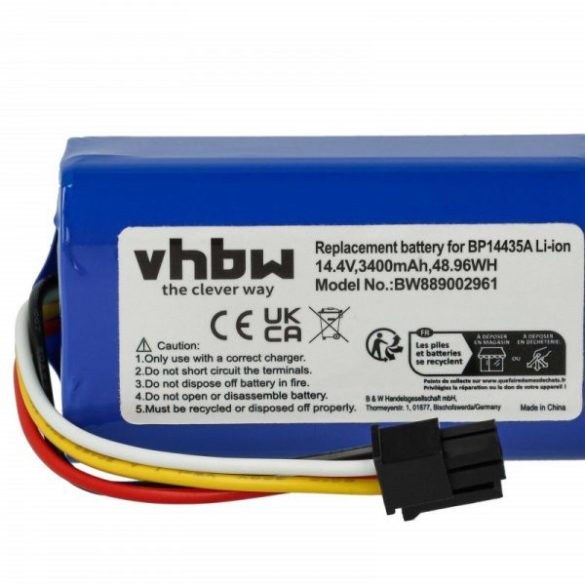 Eureka/Midea BP14435A for Eureka 3400mAh, 14.4V, Li-Ion - Utángyártott porszívó akku