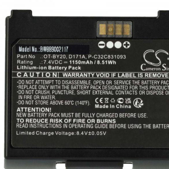 Printer Epson OT-BY20, D171A, 2165069, P-C32C831093 - 1150 mAh 7.4 V Li-Ion - Utángyártott akki