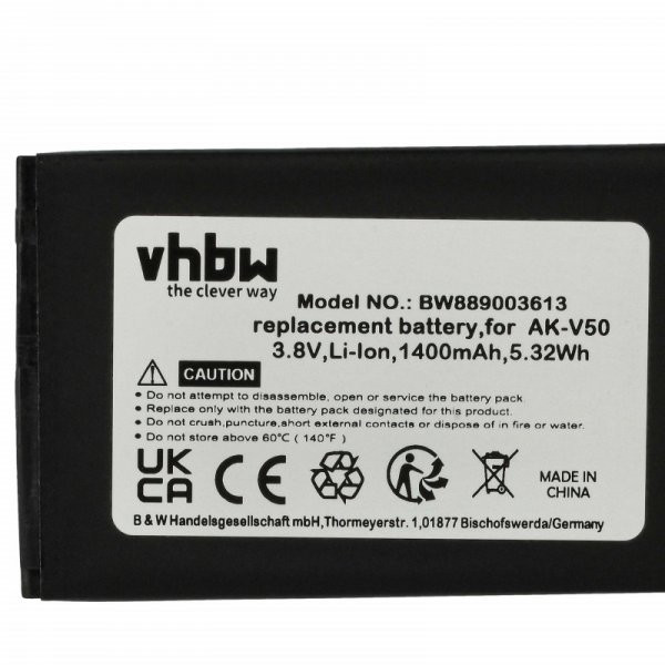 Emporia AK-V50-4G - 1400 mAh 3.8 V Li-Ion - Utángyártott telefon akku