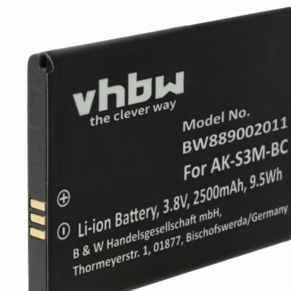 Emporia AK-S3M-BC - 2500 mAh 3.8 V Li-polymer - utángyártott mobiltelefon akku