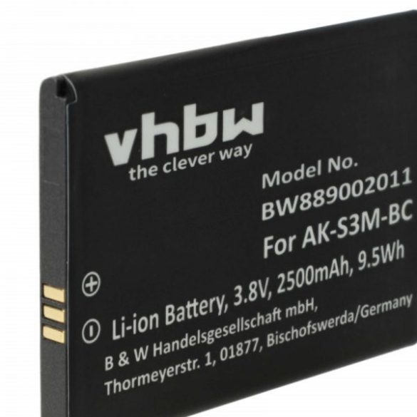 Emporia AK-S3M-BC - 2500 mAh 3.8 V Li-polymer - utángyártott mobiltelefon akku