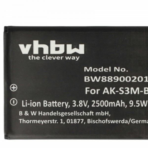 Emporia AK-S3M-BC - 2500 mAh 3.8 V Li-polymer - utángyártott mobiltelefon akku