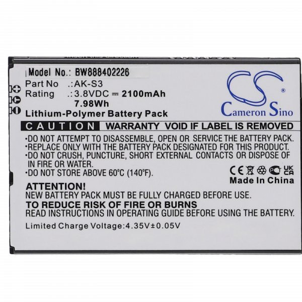   Emporia AK-S3 - 2100 mAh 3.8 V Li-polymer - utángyártott mobiltelefon akku