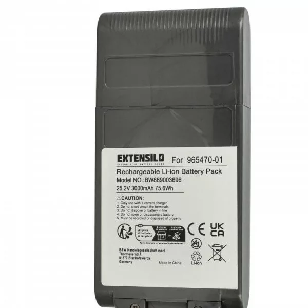 Dyson 96547001, 965470-01 for Dyson 3000mAh, 25.2V, Li-Ion - Utángyártott porszívó akku
