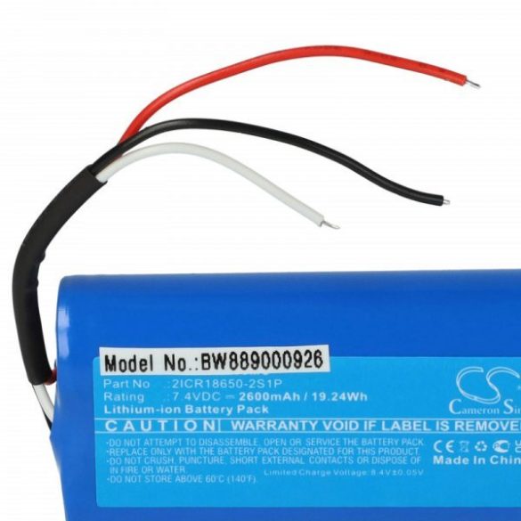 Gimbal Stabiliser DJI 2ICR18650-2S1P - 2600 mAh 7.4 V Li-Ion - Utángyártott akku