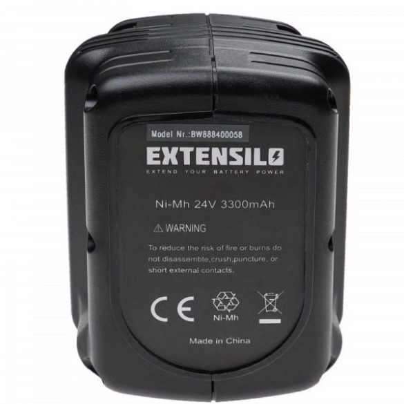 Szerszámgép akku Dewalt DE0240-XJ, DE0240, DE0243, DE0241 - 3300 mAh, 24 V, NiMH - Utángyártott akku