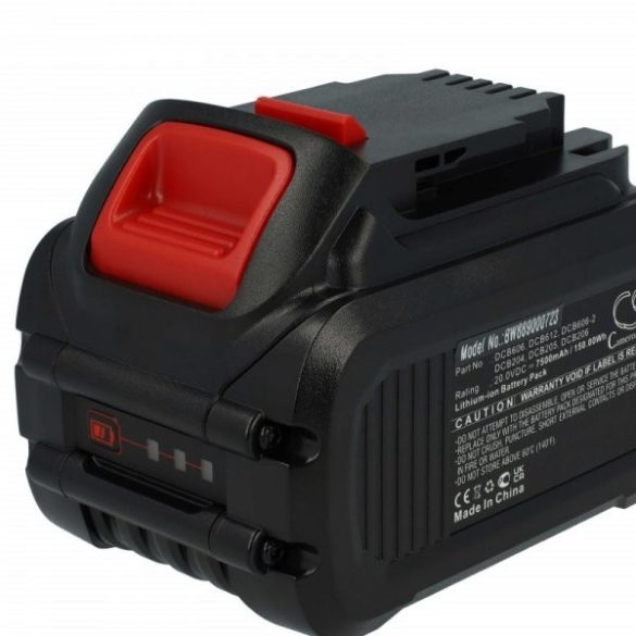 Szerszámgép akku Dewalt DCB115, DCB102, DCB105, DCB107, DCB112 - 7500 mAh, 20 V, Li-Ion - Utángyártott akku