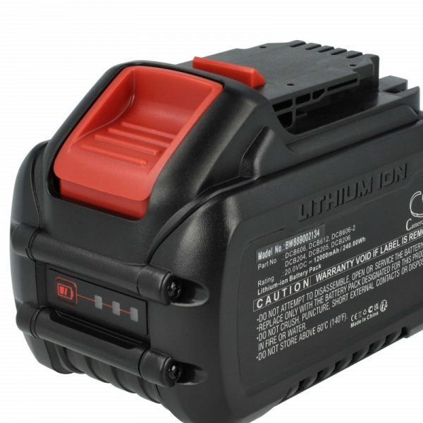   Szerszámgép akku Dewalt 60V Max, 20V/60V Max Flexvolt, 20V Max - 12000 mAh, 20 V, Li-Ion - Utángyártott akku