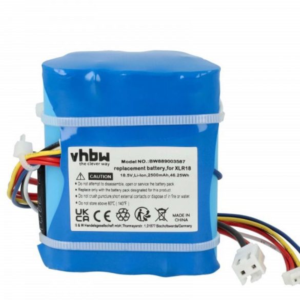 DeLonghi XLR18 for DeLonghi 2500mAh, 18.5V, Li-Ion - Utángyártott porszívó akku