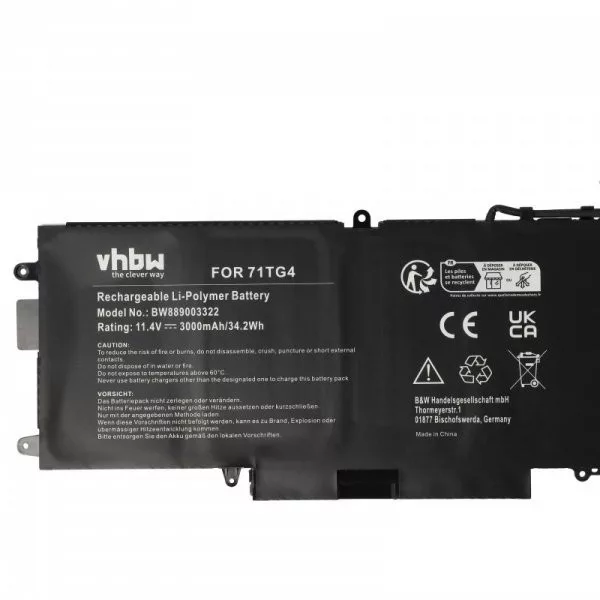Dell X49C1, CFX97, 71TG4 - 3000 mAh 11.4 V Li-polymer - Utángyártott notebook akku