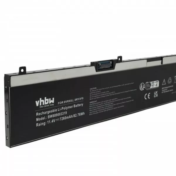   Dell 0VRX0J, 451-BCGI, 0WMRC77I, 5TF10, 0RY3F9 - 7260 mAh 11.4 V Li-polymer - Utángyártott notebook akku