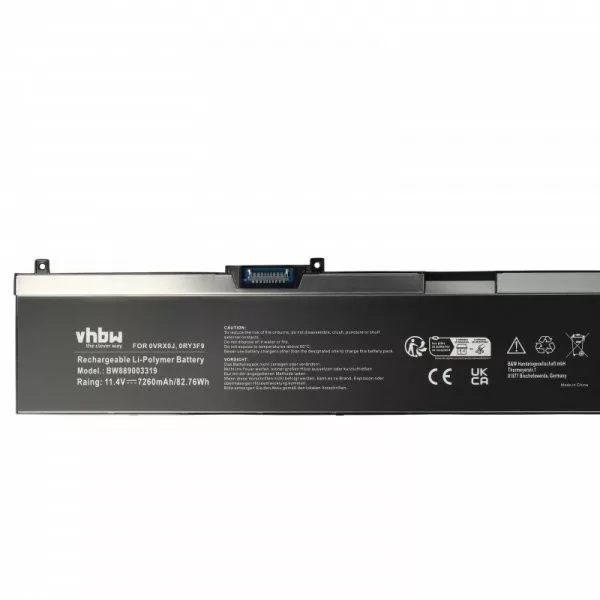 Dell 0VRX0J, 451-BCGI, 0WMRC77I, 5TF10, 0RY3F9 - 7260 mAh 11.4 V Li-polymer - Utángyártott notebook akku