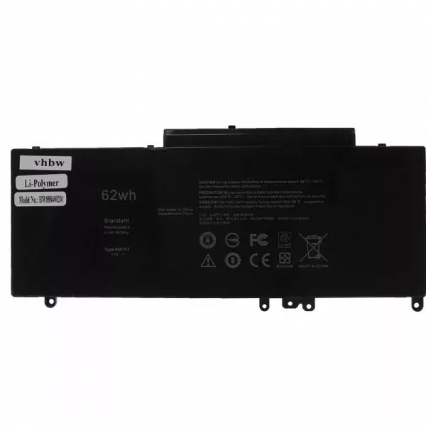   Dell 079VRK, 0G5M10, 1KY05, 0WYJC2, 451-BBLL - 8100 mAh 7.6 V Li-polymer - Utángyártott notebook akku