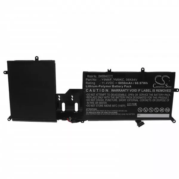   Dell YM9KC, Y9M6F, 08K84V - 6050 mAh 11.4 V Li-polymer - Utángyártott notebook akku