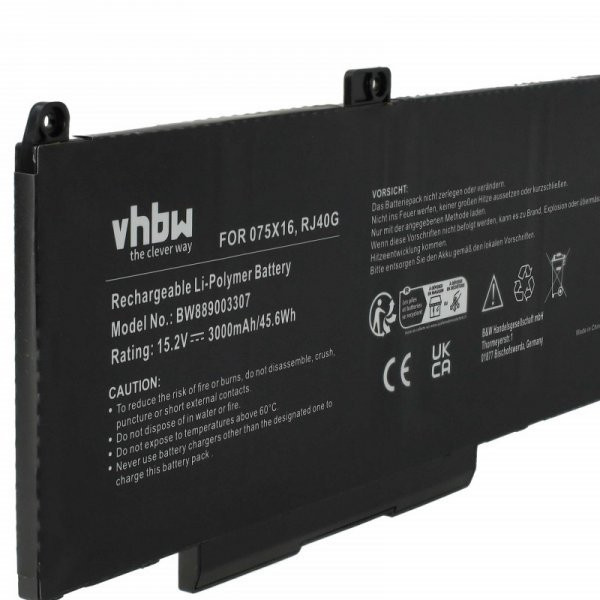 Dell RJ40G, 075X16 - 3000 mAh 15.2 V Li-Ion - Utángyártott notebook akku