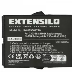   Danfoss BT06K, 2303692 - 750 mAh 4.8 V NiMH Utángyártott távirányító akku - VHBW