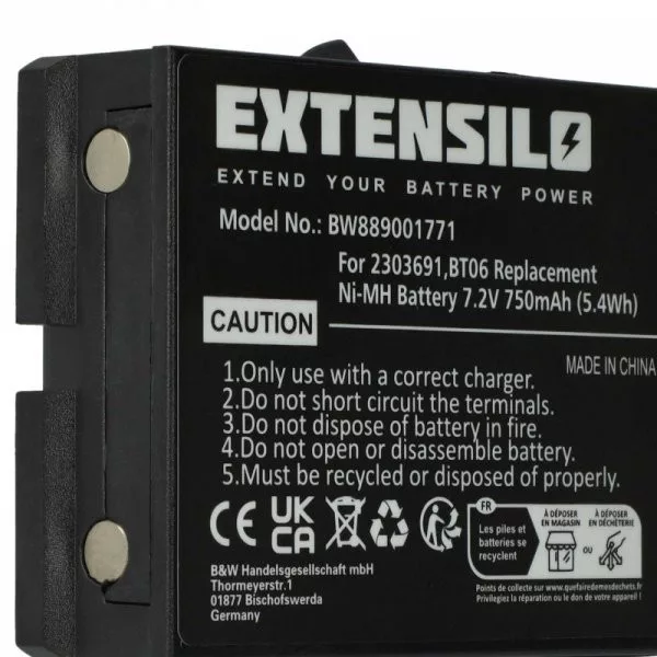 Danfoss 2303691, BT06 - 750 mAh 7.2 V NiMH Utángyártott távirányító akku
