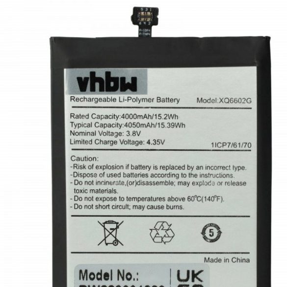 CAT XQ6602G - 4000 mAh 3.8 V Li-polymer - Utángyártott telefon akku