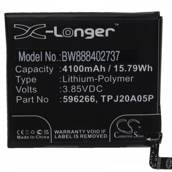 CAT 596266, TPJ20A05P - 4100 mAh 3.85 V Li-polymer - Utángyártott telefon akku