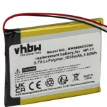 Casio LIS1639CSPC, NP-11A, NP-11 - 1035mAh, 3.7V, Li-polymer - Utángyártott Kamera akku - VHBW