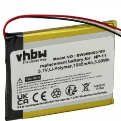   Casio LIS1639CSPC, NP-11A, NP-11 - 1035mAh, 3.7V, Li-polymer - Utángyártott Kamera akku - VHBW