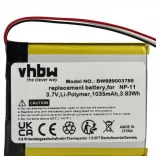 Casio LIS1639CSPC, NP-11A, NP-11 - 1035mAh, 3.7V, Li-polymer - Utángyártott Kamera akku - VHBW