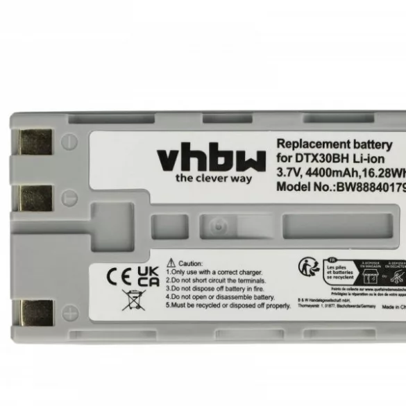 Casio HA-G20BAT, HBM-CAS3000L, FJ50L1-G - 3000 mAh 7.4 V Li-Ion Utángyártott vonalkód olvasó akku - VHBW