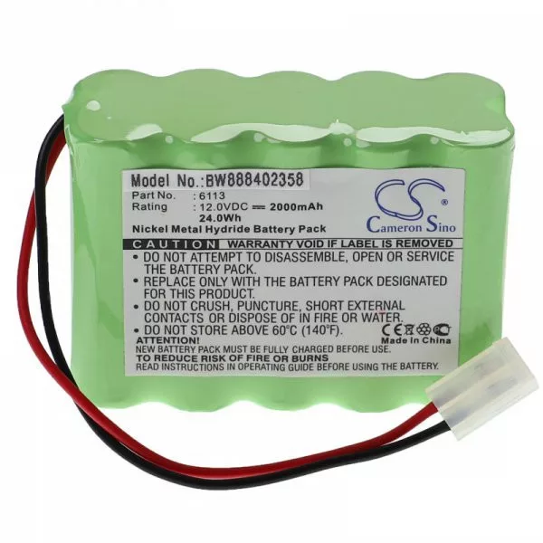   Egészségügyi eszköz - Cardioline 88888089, 120176, 110176, 6113 - 2000 mAh 12 V NiMH - Utángyártott akku