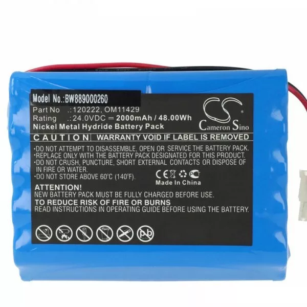 Egészségügyi eszköz - Cardioline AMED5062, 0593, 120222, 1220211-01 - 2000 mAh 24 V NiMH - Utángyártott akku