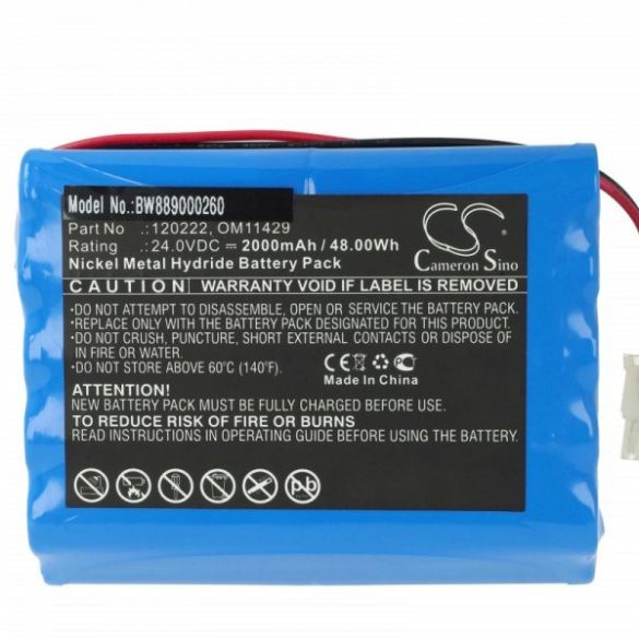 Egészségügyi eszköz - Cardioline AMED5062, 0593, 120222, 1220211-01 - 2000 mAh 24 V NiMH - Utángyártott akku