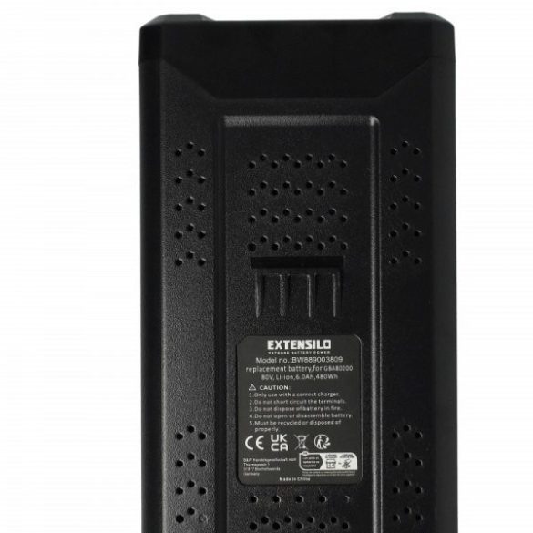 Szerszámgép akku Briggs & Stratton 1760265, 1760514, 1760967 - 5000 mAh, 80 V, Li-Ion - Utángyártott akku