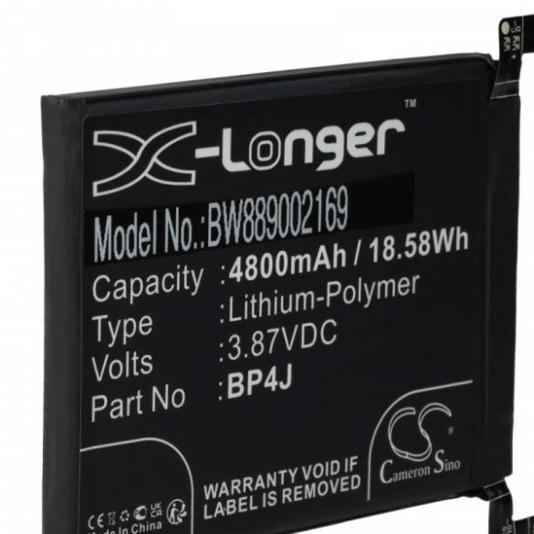 BP4J - 4800 mAh 3.87 V Li-polymer - Utángyártott telefon akku