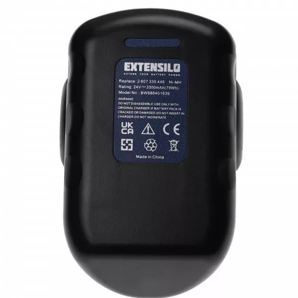   Szerszámgép akku Bosch 2607335280, 2607335279, 2607335268 - 3300 mAh, 24 V, NiMH - Utángyártott akku
