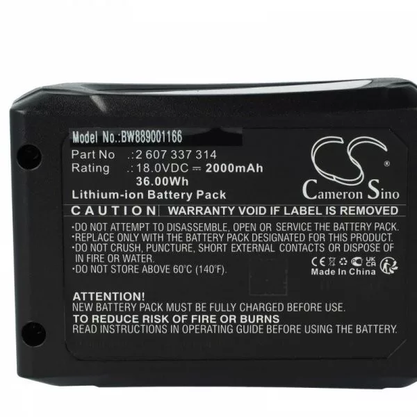 Szerszámgép akku Bosch 17002207, 17006127, 17004934, 1600A005B0 - 2000 mAh, 18 V, Li-Ion - Utángyártott akku