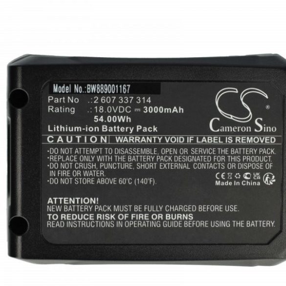 Szerszámgép akku Bosch 17004934, 1600A005B0, 17006127, 17002207 - 3000 mAh, 18 V, Li-Ion - Utángyártott akku