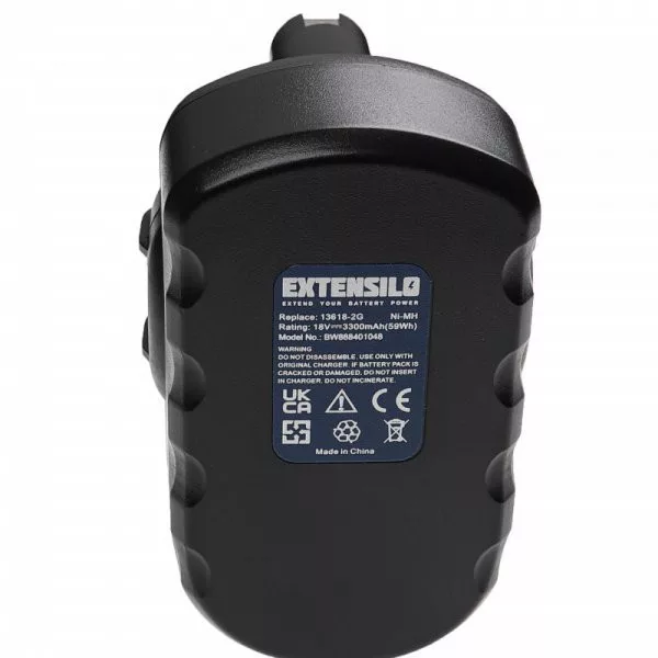 Szerszámgép akku Bosch 2 607 335 278, 2 607 335 266, 2 607 335 536 - 3300 mAh, 18 V, NiMH - Utángyártott akku