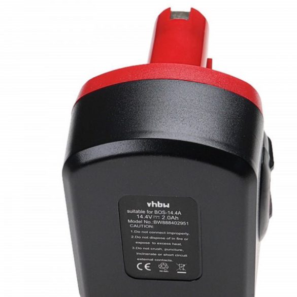 Szerszámgép akku Bosch 2 607 335 264, 2 607 335 263, 1617S0004W - 2000 mAh, 14.4 V, NiMH - Utángyártott akku