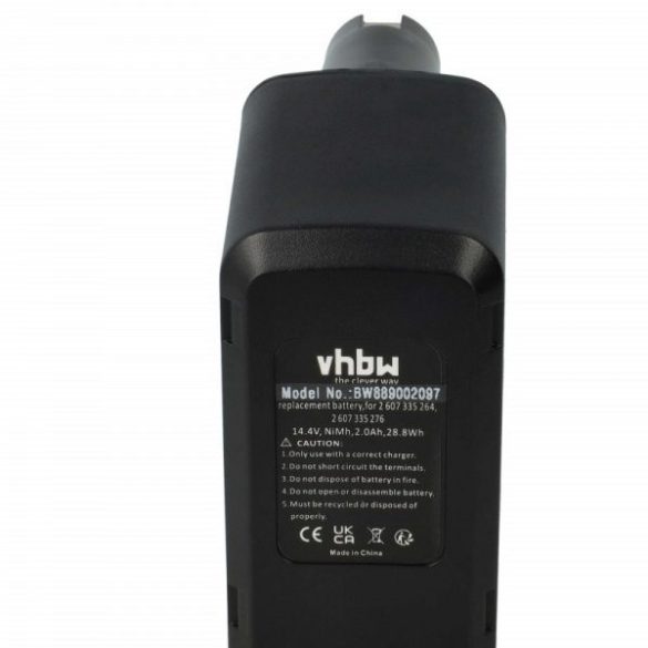 Szerszámgép akku Bosch 2 607 335 210, 2 607 335 160 - 2000 mAh, 14.4 V, NiMH - Utángyártott akku