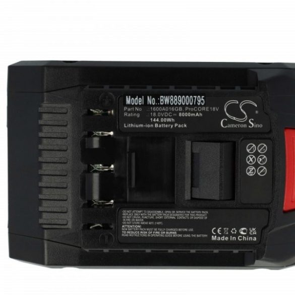 Szerszámgép akku Bosch 1600A016GB, ProCORE18V - 8000 mAh, 18 V, Li-Ion - Utángyártott akku