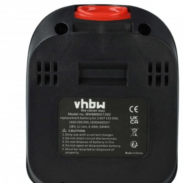 Szerszámgép akku Bosch 1 600 Z00 000, 1 600 A00 DD7 - 3000 mAh, 18 V, Li-Ion - Utángyártott akku
