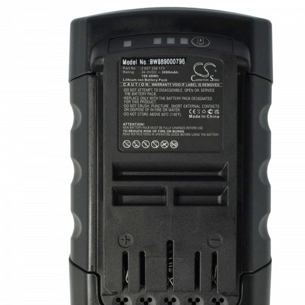 Fűnyíró Bosch 2 607 336 173, 1600A0022N - 3000 mAh 36 V Li-Ion, fekete / red - Utángyártott akku